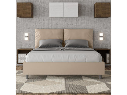 Lit sans sommier rembourré 160x210 similicuir Meublori