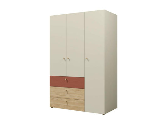 Armoire Meublori 100 Meublori - Beige - Chêne 185x120x60cm