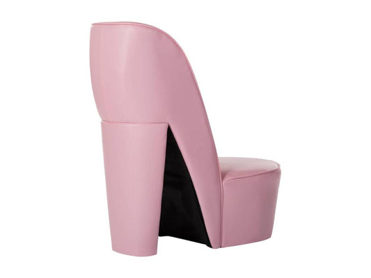Fauteuil en forme de chaussure à talon haut Rose Similicuir