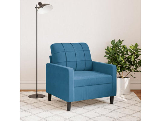 Fauteuil Bleu 60 cm Velours HIYN00970