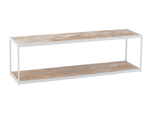Table basse Laviecasa en bois naturel blanc Laviecasa L 150cm HFWP20366