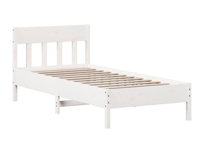 Cadre de lit sans matelas blanc 90x200 cm bois de pin massif FSEH86149