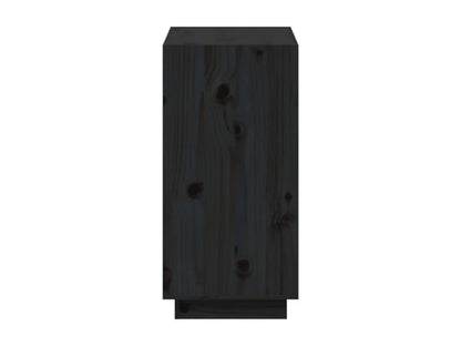 Bibliothèque Noir 60x35x71 cm Bois de pin massif XGKS84533