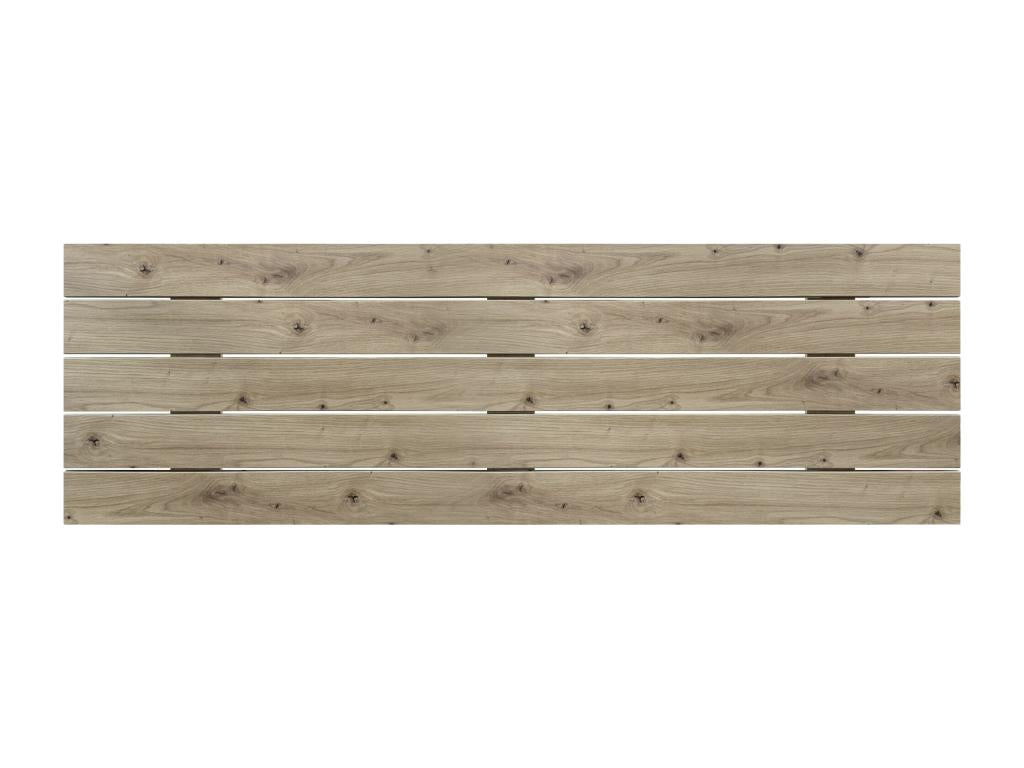 Meublori Tête de Lit Bois Recyclé Dm Style Palette Horizontale 160x46cm Lits 150/160 - Chêne