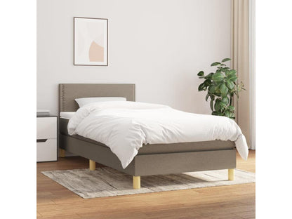 Lit à sommier tapissier avec matelas Meublori 90x200 cm Tissu
