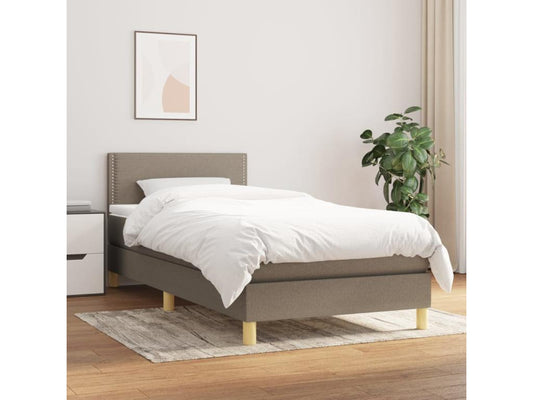 Lit à sommier tapissier avec matelas Meublori 90x200 cm Tissu