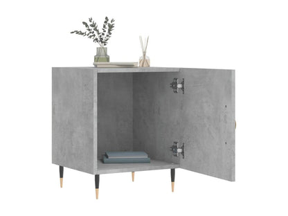 Tables de chevet 2 pièces gris béton 40x40x50 cm bois d'ingénierie