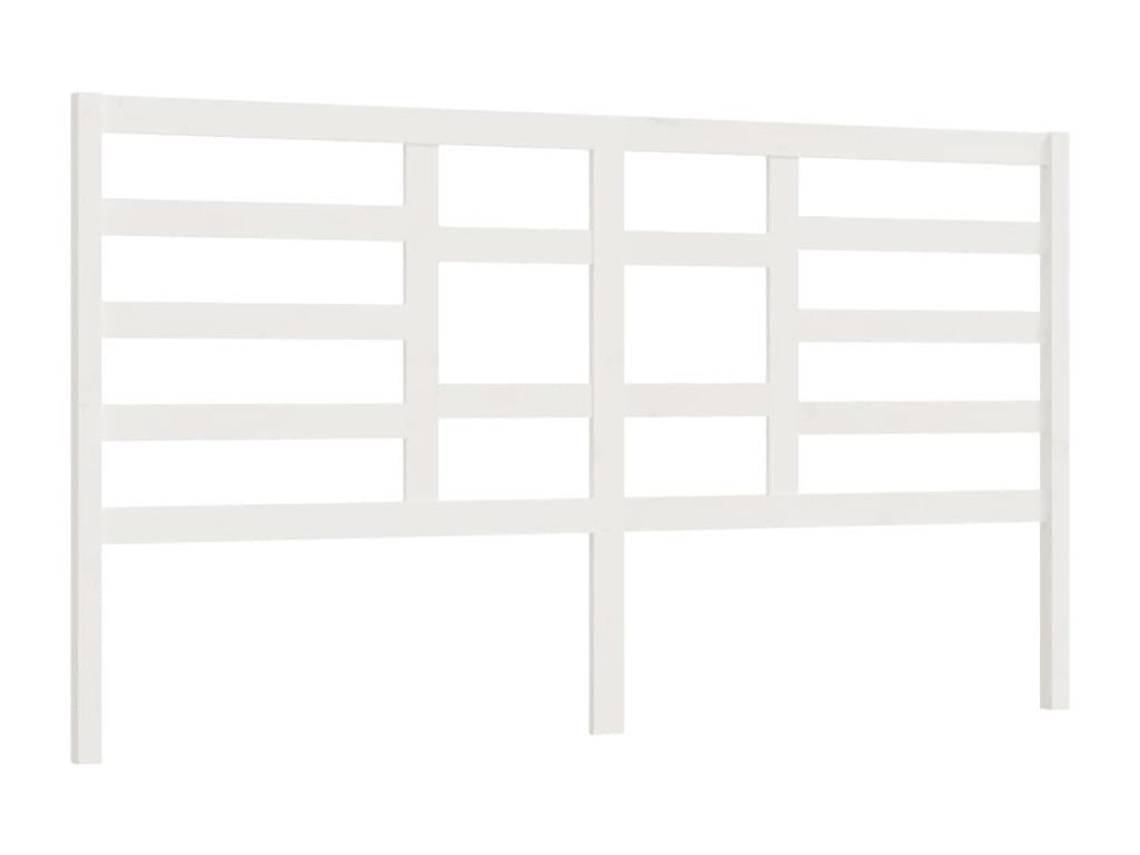 Tête de lit Blanc 206x4x104 cm Bois massif de pin