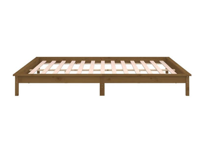 Cadre de lit à LED sans matelas 160x200 cm bois massif