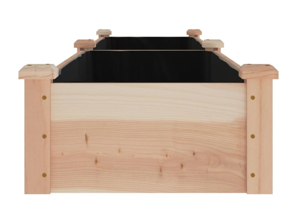 Lit surélevé de jardin doublure 240x45x25 cm bois massif sapin WVQO82576