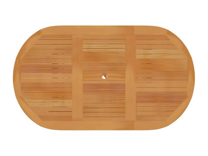 Meublori Premium - Table de jardin 150x90x75 cm Bois de teck massif