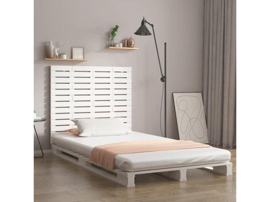 Tête de lit murale Blanc 126x3x91.5 cm Bois massif de pin
