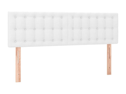 Lit à sommier tapissier avec matelas Blanc 140x190cm Similicuir