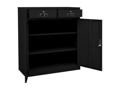 Armoire de bureau Noir 90x40x102 cm Acier