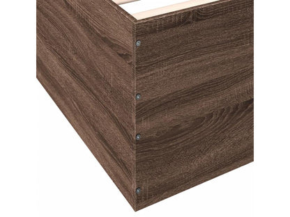 Cadre de lit sans matelas chêne marron 75x190 cm