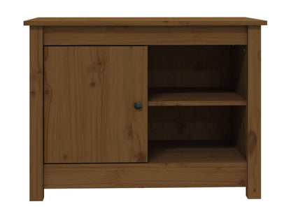 Meuble TV Marron miel 70x36.5x52 cm Bois de pin massif