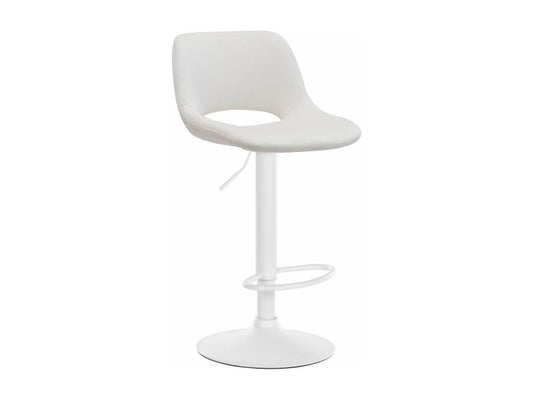 Tabouret de bar chaise métal blanche 42x46x86 cm 10 0004604
