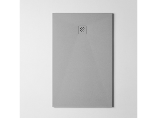 Receveur de douche extraplat Meublori - Texture Meublori en Meublori Polyester Gris - L90xl90xh2.6cm - Meublori