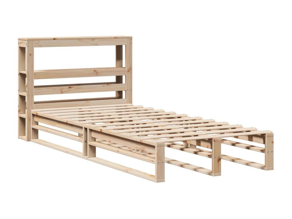 Cadre de lit sans matelas 90x200 cm bois de pin massif
