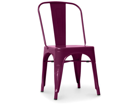 Chaise en acier de salle à manger - Design industriel - Nouvelle édition - Meublori Violet