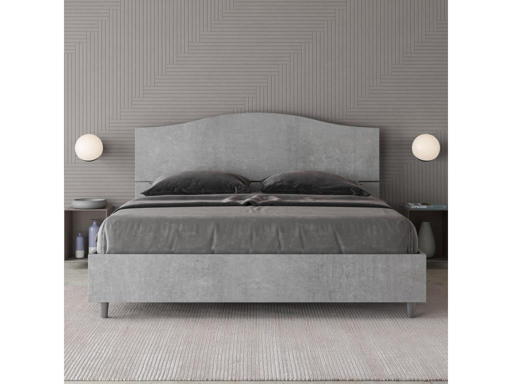 Lit sans sommier 160x200 gris béton Meublori