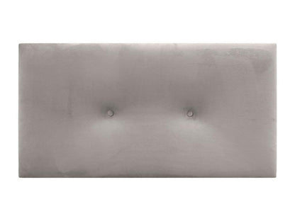 Meublori Tête de Lit Velours Lisse avec Boutons 105x50 Lits 105 - Beige