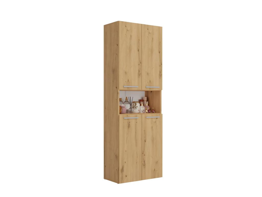 Laviecasa - Armoire de salle de bain avec 2 paniers à ligne - Rangement sdb - 174x60x30 - Meuble colonne FNCH00564