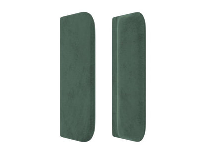 Tête de lit avec oreilles Vert foncé 83x16x78/88 cm Velours