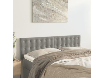 Tête de lit 2 pièces Gris clair 72x5x78/88 cm Velours