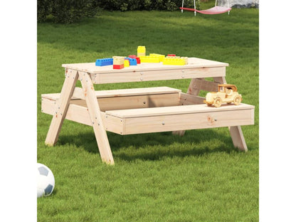 Table de pique-nique pour enfants 88x97x52cm bois massif de pin