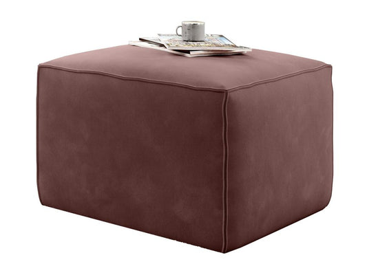 Pouf moderne tissu rouille Meublori 88cm