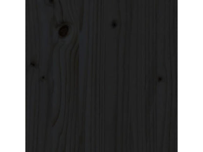 Lit Noir Bois massif 75x190 Petit simple LSON66456