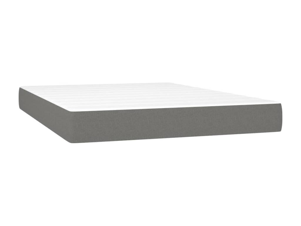 Sommier à Laviecasa de lit avec matelas Gris foncé 140x190cm Tissu YJXV99288