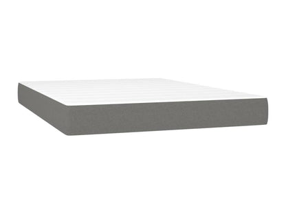 Sommier à Laviecasa de lit avec matelas Gris foncé 140x190cm Tissu YJXV99288