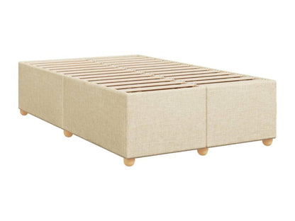 Sommier à Meublori de lit avec matelas crème 120x190 cm tissu