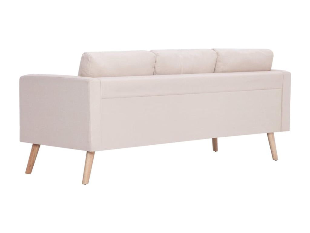 Ensemble de Canapé 2 tissu crème 168x70x73 cm 02 0020268