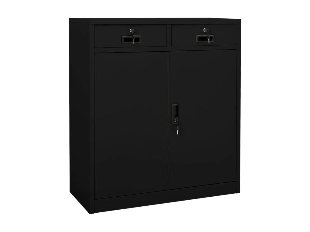 Armoire de bureau Noir 90x40x102 cm Acier
