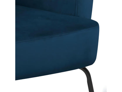 Meublori Fauteuil en velours bleu.