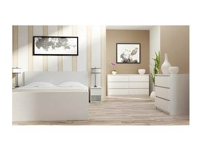 Meublori - Commode contemporaine chambre/salon/bureau 40x70x109.5 - 5 tiroirs coullissants - Meuble de rangementent - Chiffonier