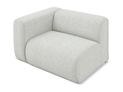 Module with left-hand armrests in textured fabric - beige - Meublori