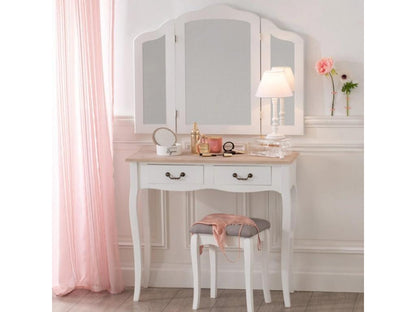 Console 2 Tiroirs Meublori 86cm Naturel