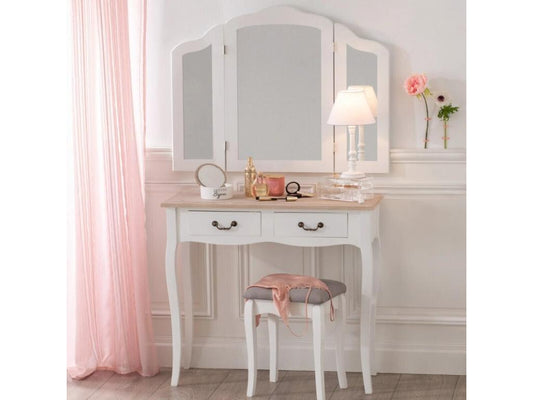 Console 2 Tiroirs Meublori 86cm Naturel