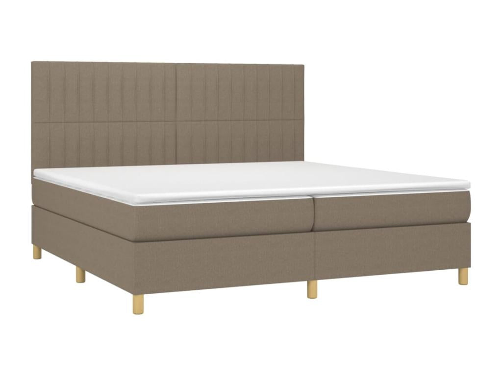 Lit à sommier tapissier avec matelas Meublori 200x200 cm Tissu
