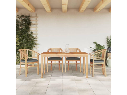 Ensemble à manger de jardin 5 pcs Bois de teck massif BVWG11653