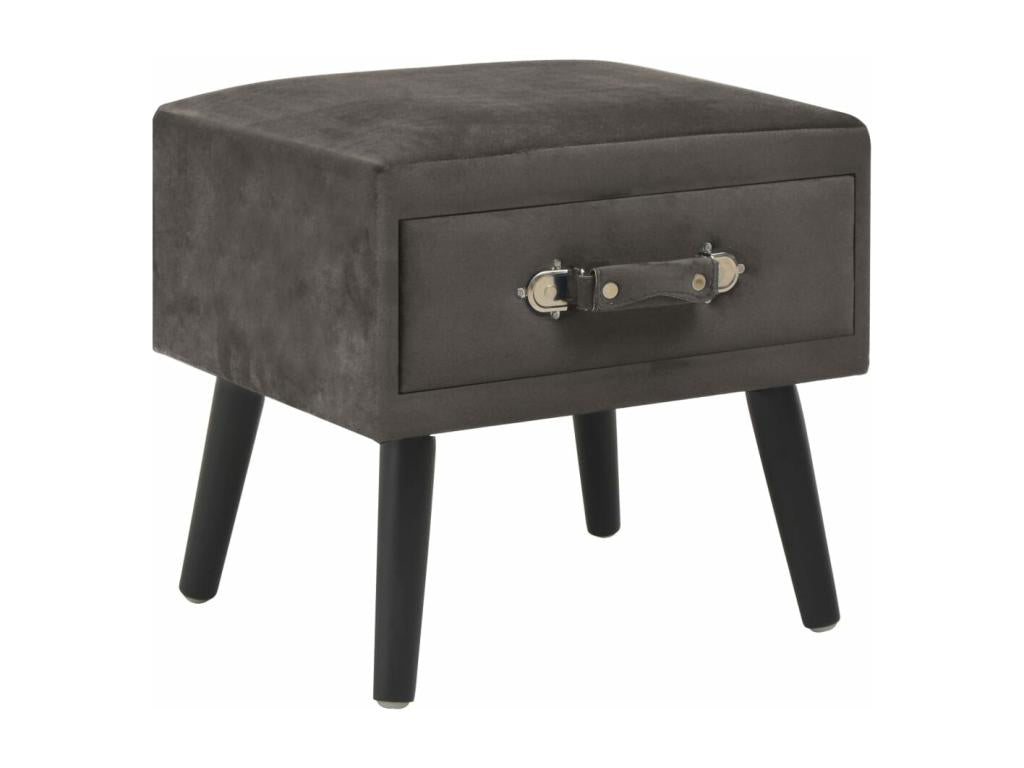 Table de nuit chevet gris 40x35x40 cm 1402090