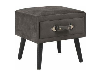 Table de nuit chevet gris 40x35x40 cm 1402090