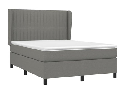 Sommier à Laviecasa de lit avec matelas Gris foncé 140x190cm Tissu YJXV99288