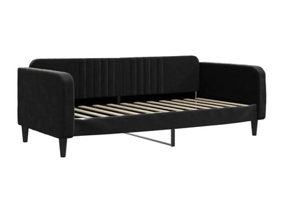 Lit de repos noir 100x200 cm velours