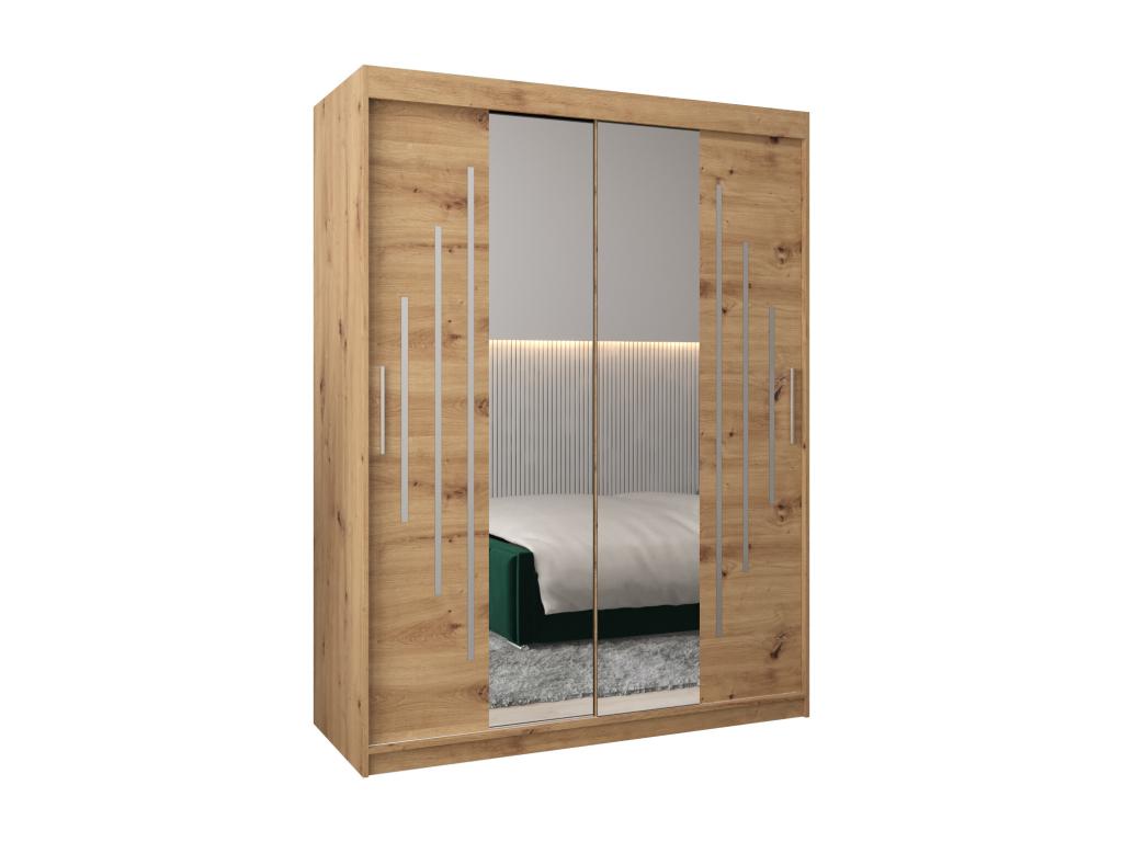 ARMOIRE Meublori 1 À PORTES COULISSANTES 200/150/62 2 Portes Meublori