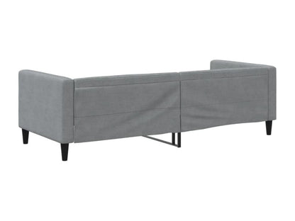 Lit de repos gris clair 90x190 cm tissu